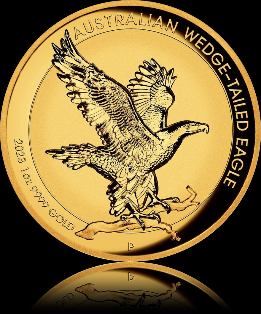 Wedge Tailed Eagle 2023, Serie 1 oz Gold Wedge Tailed Eagle Proof 100$, 2023