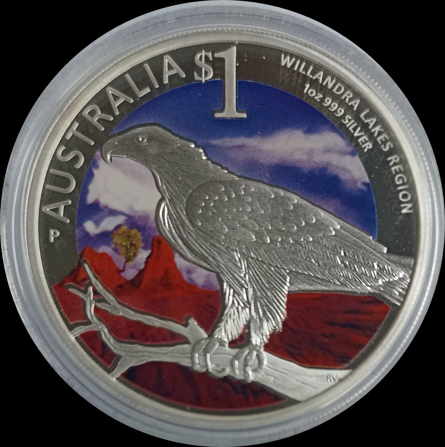 WILLANDRA LAKES REGION, Serie World Heritage Sites, 1 oz Silver Colored Proof, 2013