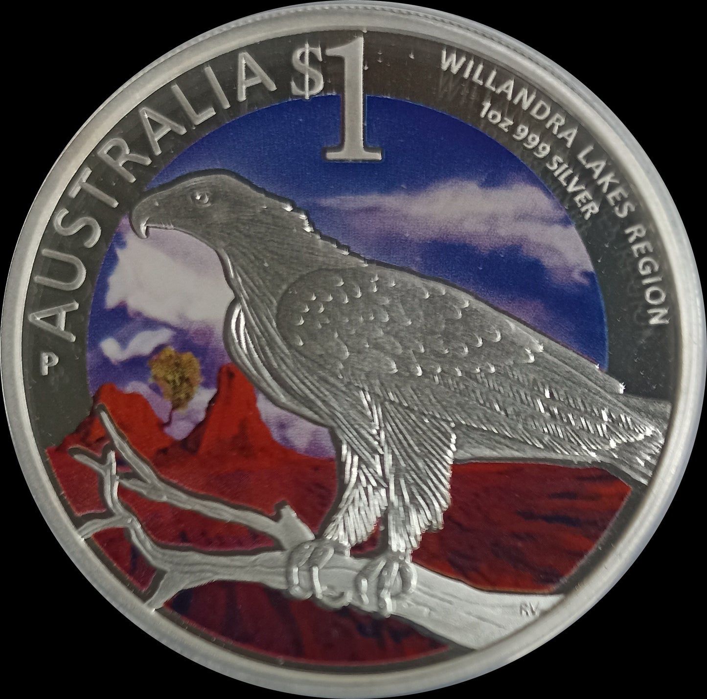 WILLANDRA LAKES REGION, Serie World Heritage Sites, 1 oz Silver Colored Proof, 2013