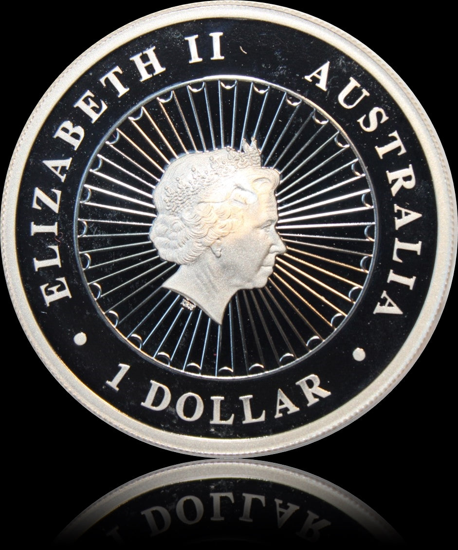 OPAL GHOST BAT - FLEDERMAUS, Serie Australian Opal 1 oz Silber Proof 1$, 2012