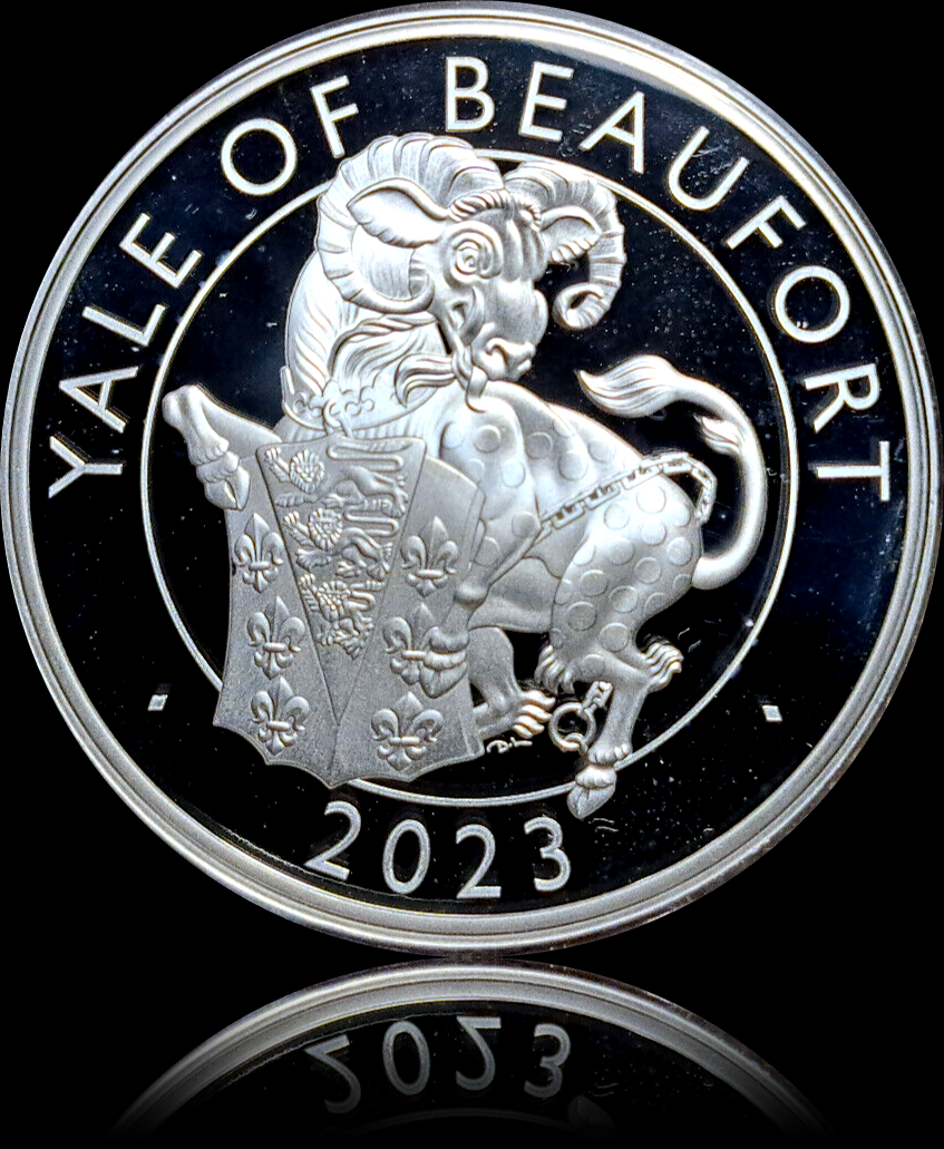 THE BEAUFORT, Serie The Royal Tudor Beasts, 1 oz Silver Proof Coin 2 £, 2023