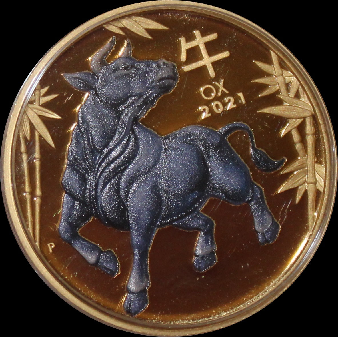 Year of the Ox, Lunar III Series, 1 oz Gold Proof Colored, 2021