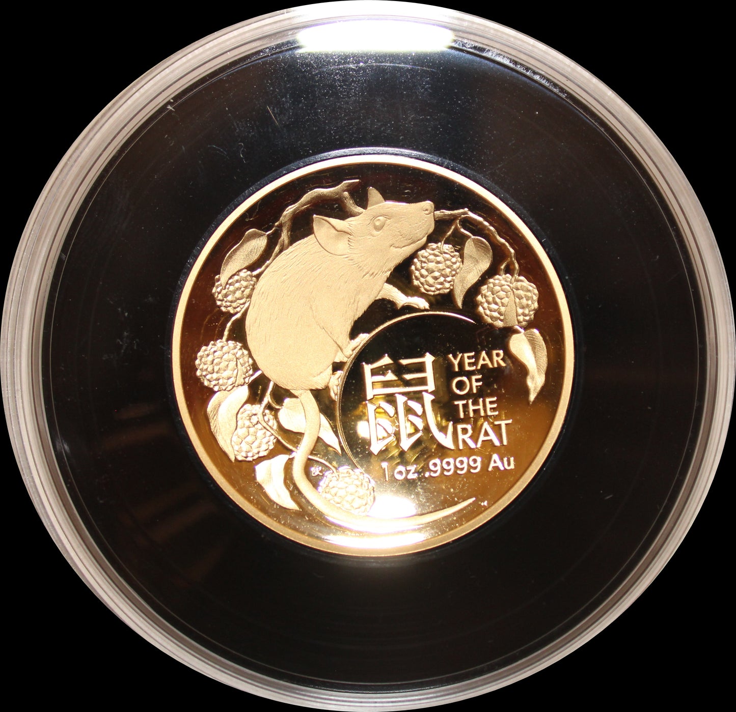 YEAR OF THE Rat, Serie Lunar II RAM, 1 oz Gold Proof Domed, 2020