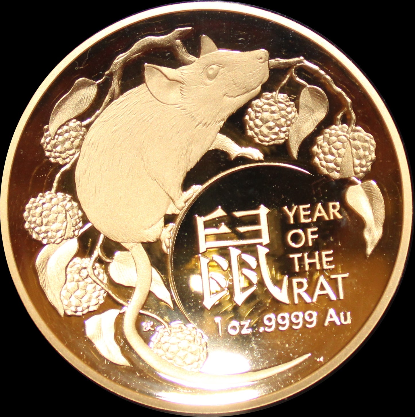 YEAR OF THE Rat, Serie Lunar II RAM, 1 oz Gold Proof Domed, 2020