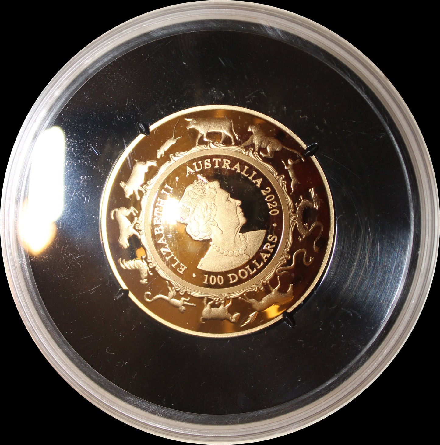 YEAR OF THE Rat, Serie Lunar II RAM, 1 oz Gold Proof Domed, 2020