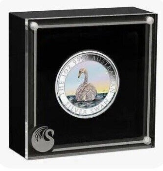 AUSTRALIAN SWAN COLORED, Serie Australian Swan, 1 oz Silver Colored Proof, 2023